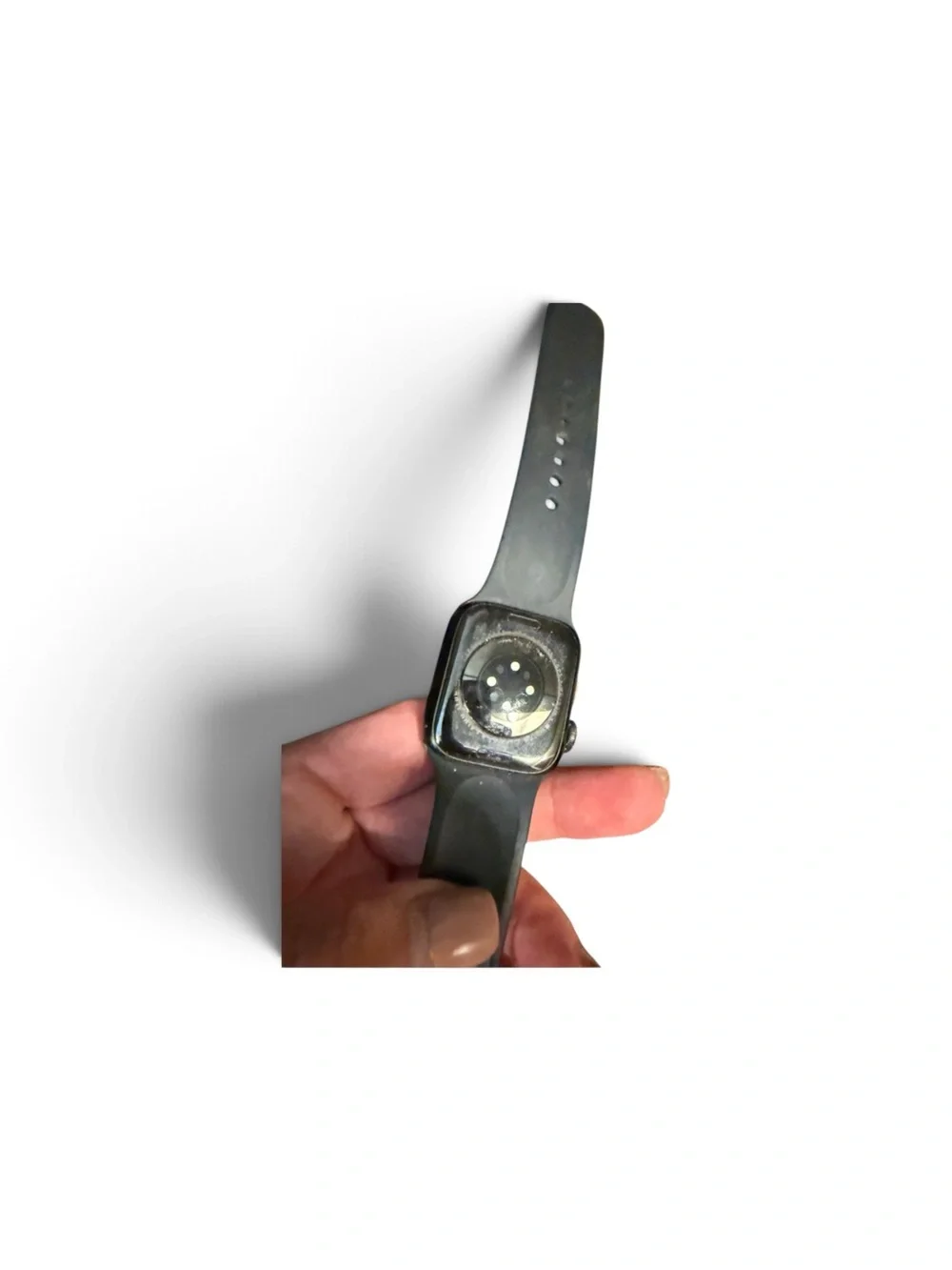 Apple Black Smartwatch with Silicone Sport Band